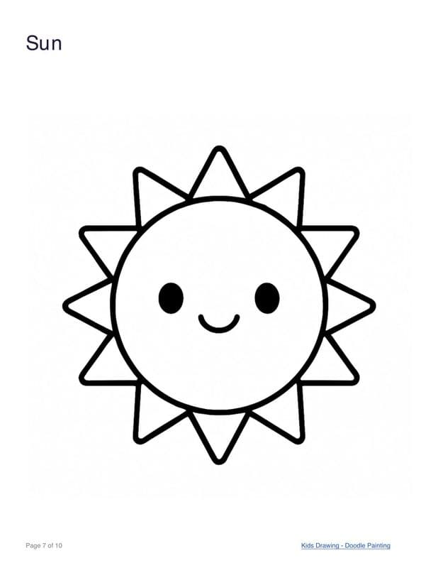 Sun coloring page