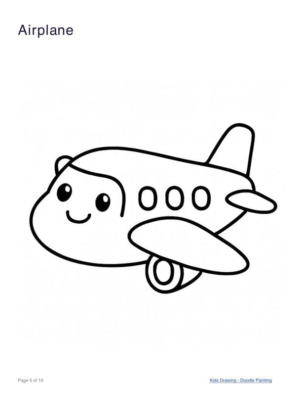 Airplane coloring page