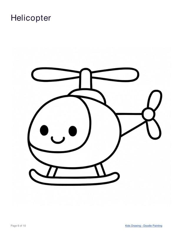 Helicopter coloring page