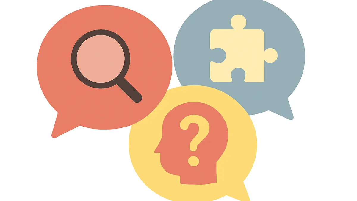 Three overlapping speech-bubble style shapes representing different sources of clues for reading a word