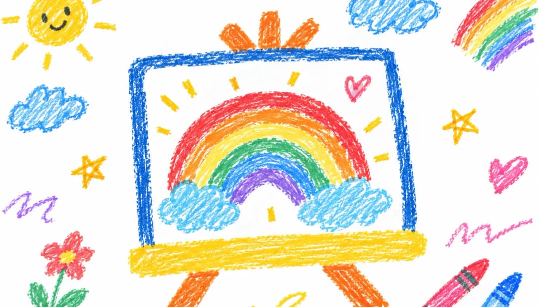 Kids Drawing app illustration