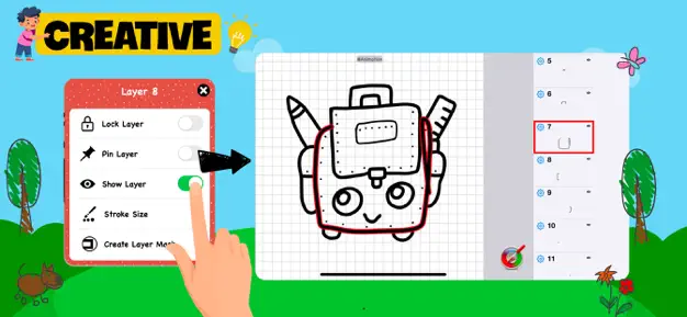 Creative screenshot from Kids Drawing, Doodle Painting