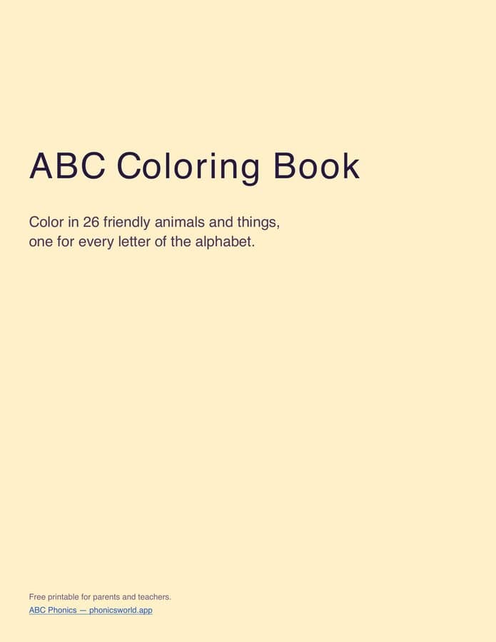 ABC Coloring Book (PDF)