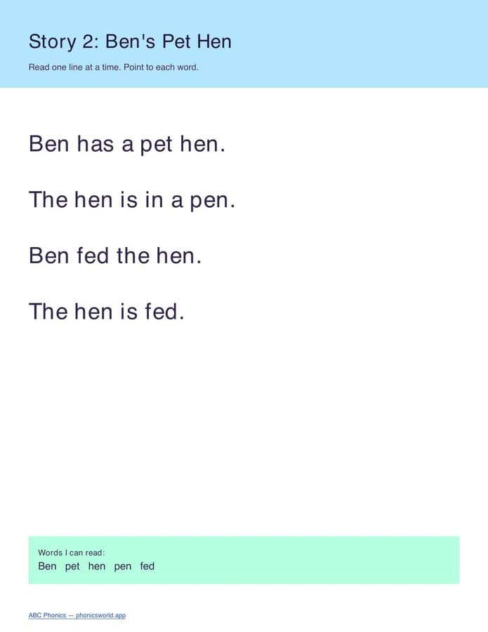 Decodable Mini-Stories (PDF) — page 2