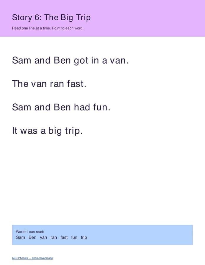Decodable Mini-Stories (PDF) — page 6