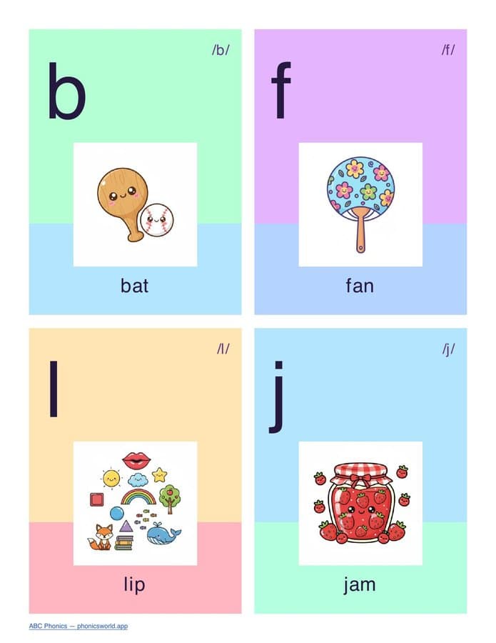 43 Phoneme Flashcards (PDF) — page 5