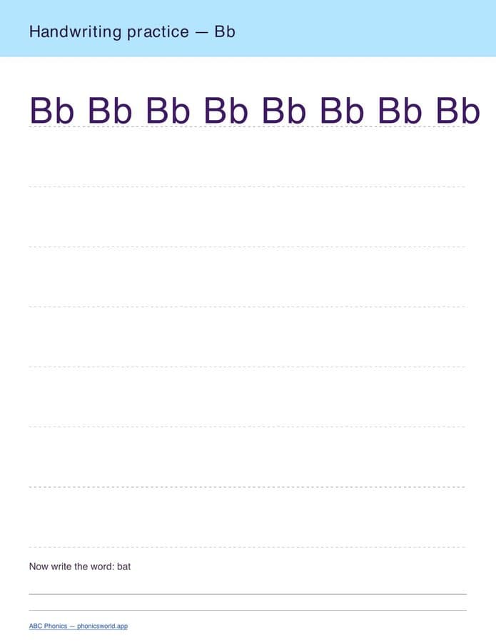 Handwriting Practice — A–Z (PDF) — page 2