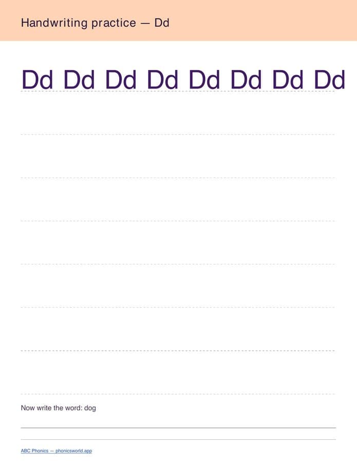 Handwriting Practice — A–Z (PDF) — page 4