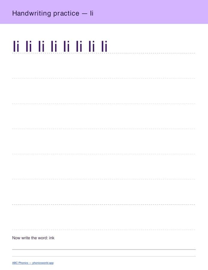 Handwriting Practice — A–Z (PDF) — page 9