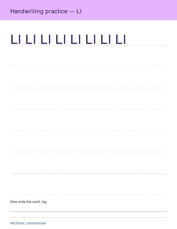 Handwriting Practice — A–Z (PDF) — page 12