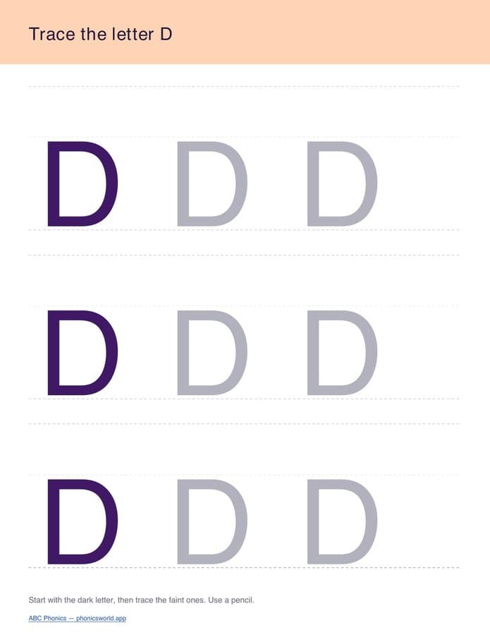 A–Z Tracing Sheets (PDF) — page 4